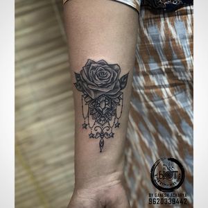 Rose tattoo by inkblot tattoos contact :9620339442