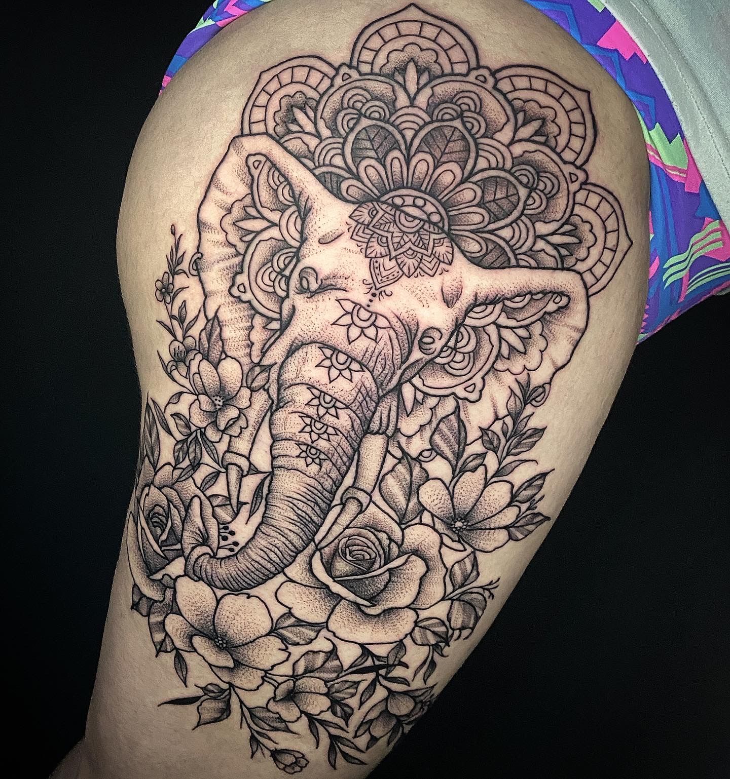 mandala-elephant-abby-tattoo-abyss - Tattoo Abyss Montreal