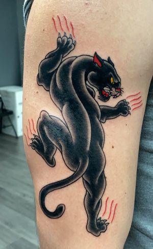 Classic panther tattoo