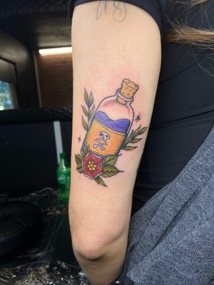 Poison bottle tattoo 