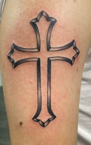 Classic cross tattoo