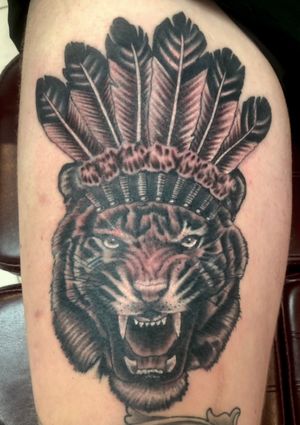 Tiger thigh piece,some healed some freash..