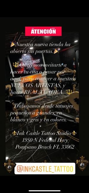 Ink Castle Tattoo Studio1950 N Federal HwyPompano Beach FL 33062