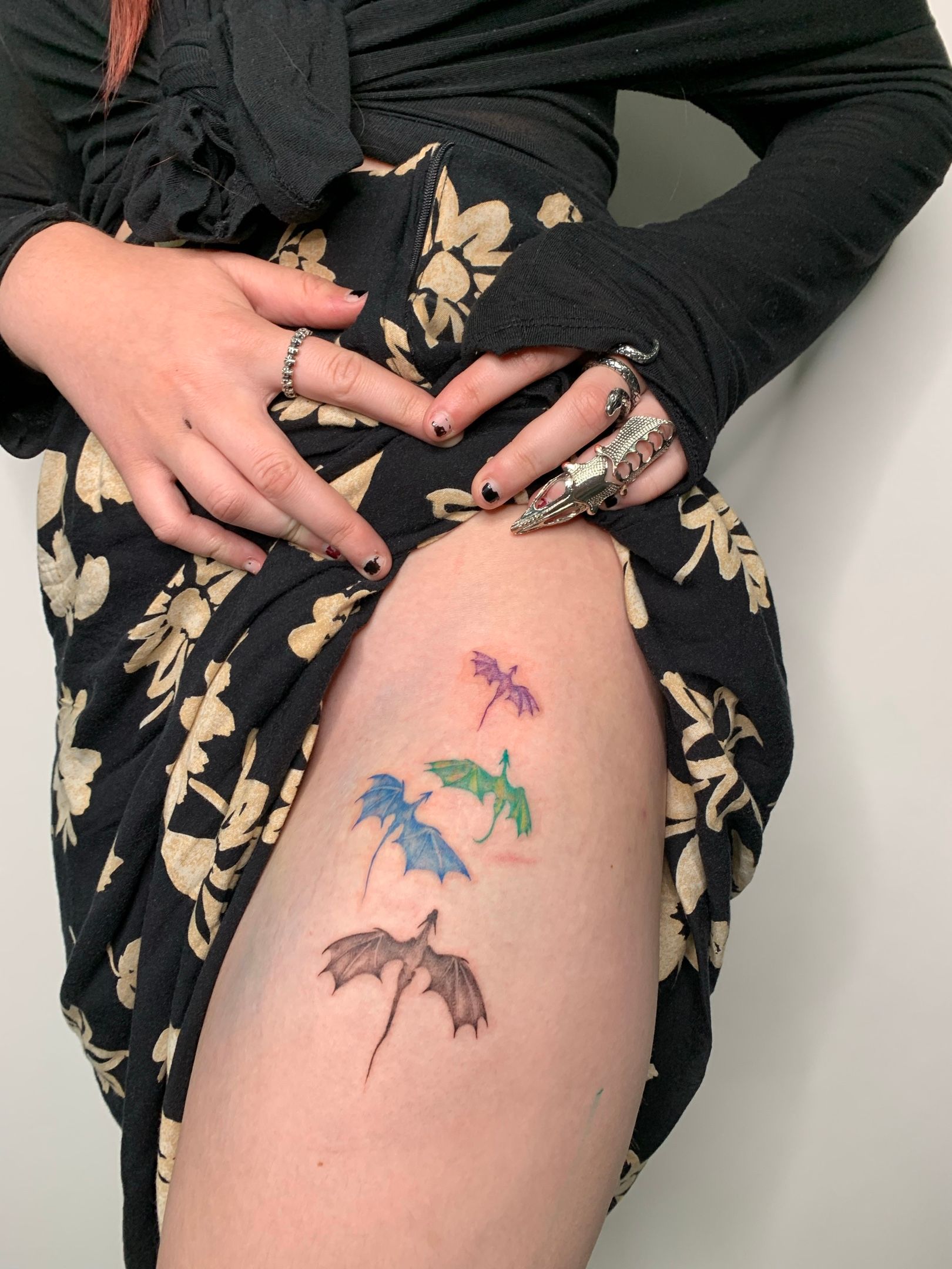 three dragons flying, drogon viserion and rheagal from game of thrones,  shoulder tattoo, dragon tattoo me… | Dragon tattoo for women, Dragon tattoo  designs, Tattoos