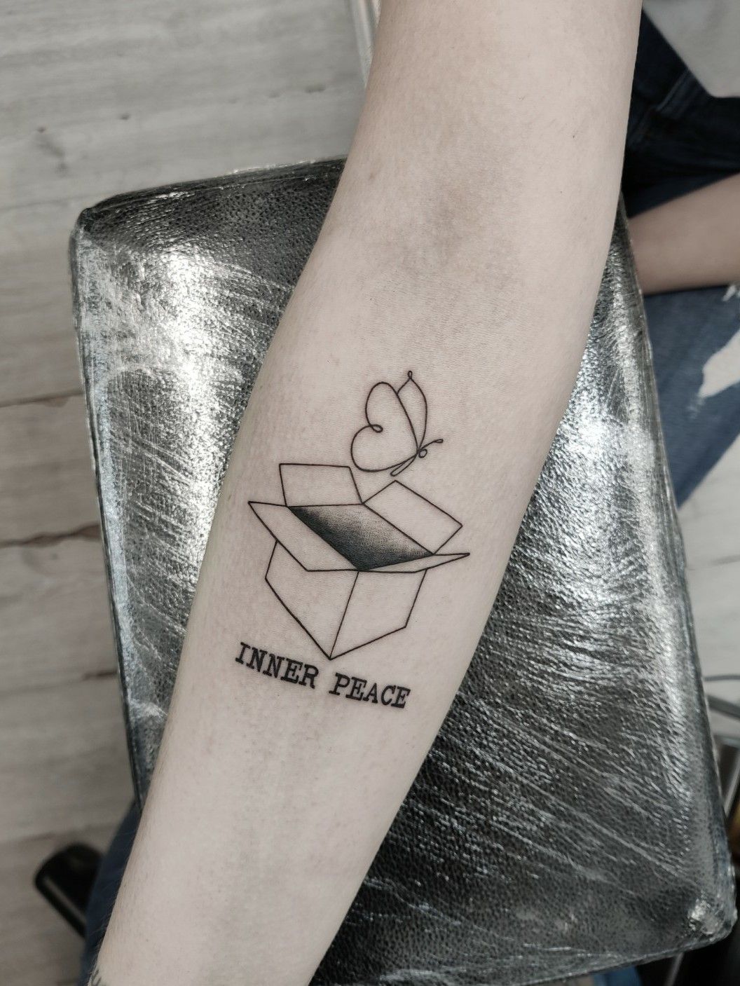 Peace Sign Flower Temporary Tattoo Sticker - OhMyTat