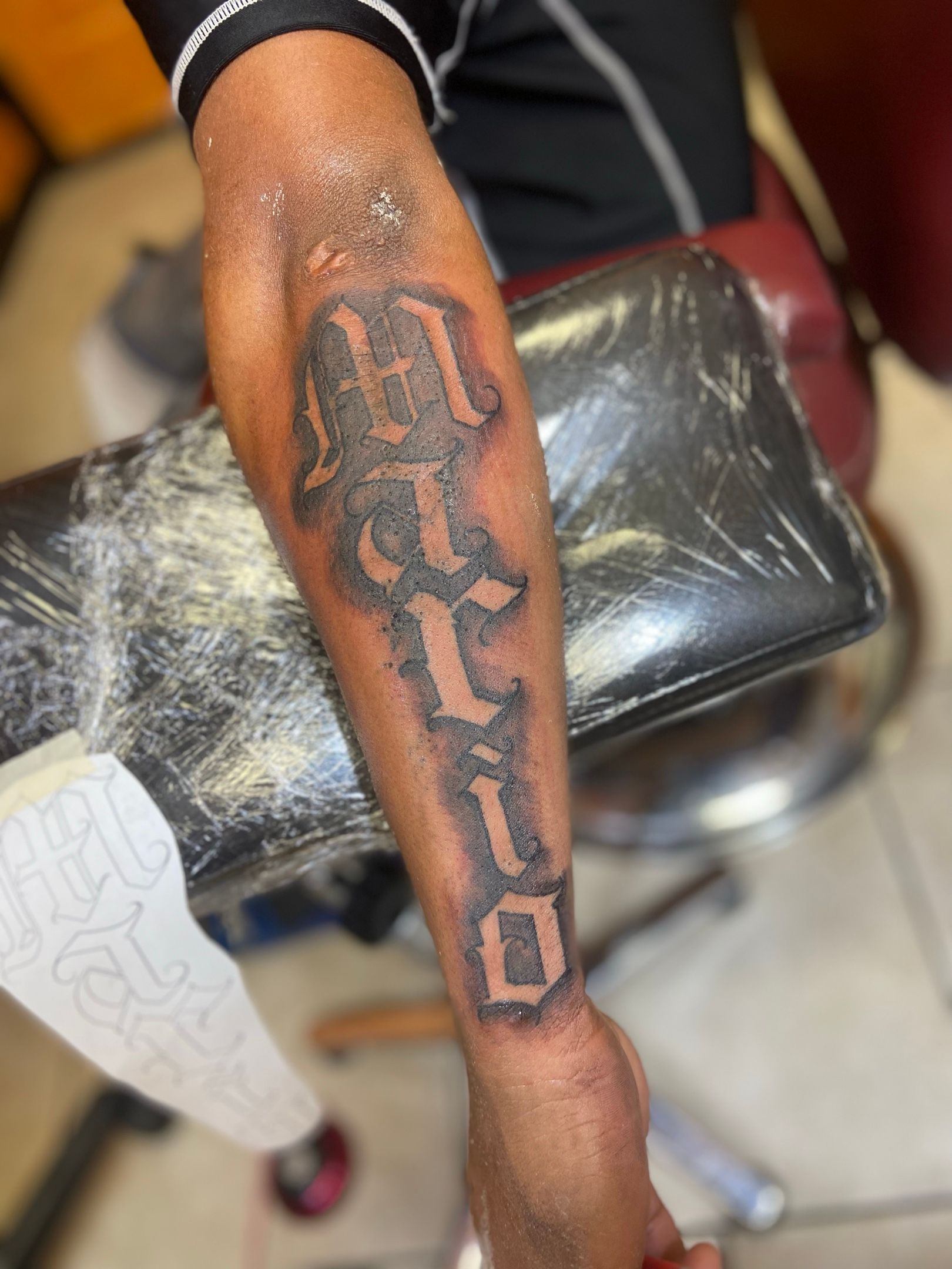 Tattoo uploaded by Dro_styles • Cover tattoo right on top where the m is  for appointments please text me on #267-647-4161 or 📧 drostyles@icloud.com  • Tattoodo