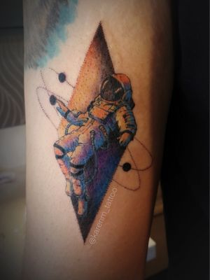 Astronaut 🧑‍🚀 fine line tattoo