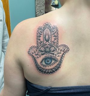 Eye Hamsa tattoo 