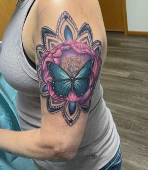 Butterfly, Peking, mandala cover up piece 