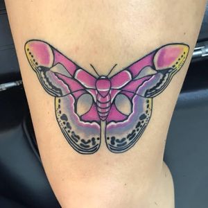 #tattoed #tattooaddict #tattooartist #tattoo #custom #customdesign #colortattoo #moth #mothtattoo #butterfly 