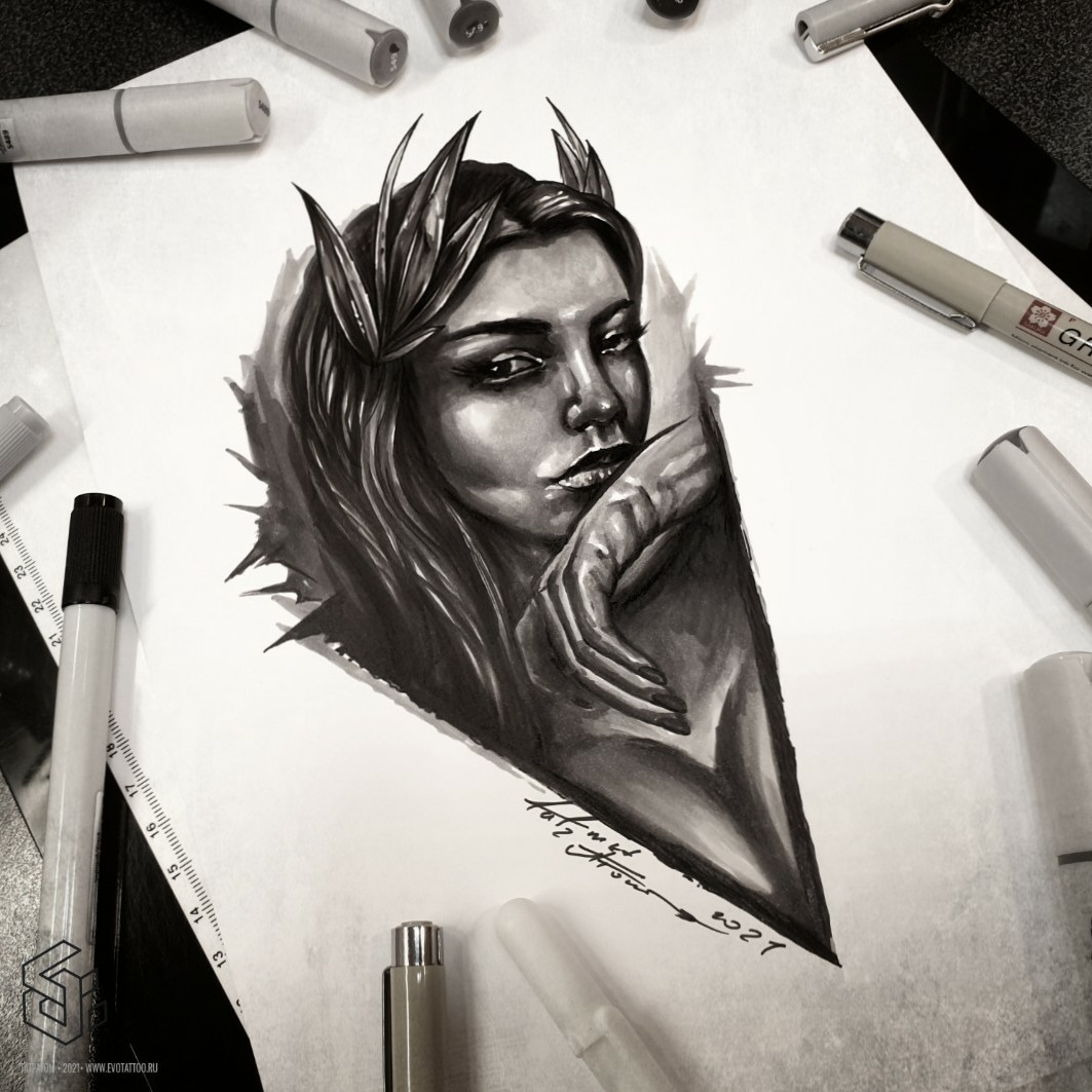 Tattoo uploaded by Вадим • Тату эскиз - V Треугольнике. Эскиз нарисованлинерами Micron, FaberCastell и маркерами Vista Artista. Тату мастер Вадим.Студия художественной татуировки и пирсинга Evo. www.evotattoo.ru.Тел./whatsapp/telegram: 89255143553 ...