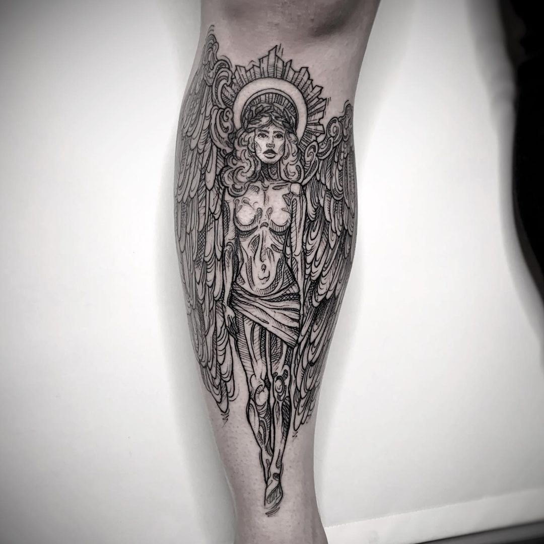 Shoulder Grace: Praying Baby Angel Tattoo - Serenity and Inspiration in Ink  | Cherub tattoo, Angel tattoo, Angel tattoo for women