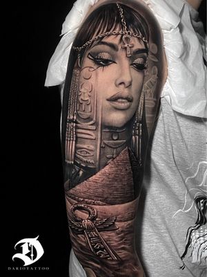 Custom Cleopatra portrait Done by @dariotattooarte ——————————————— @monarchtatsupplies @Skintattoocream @tattoodo #dariotattooarte #dariotattoo #womantattoo #cleopatra #bng #sydney #graywash #custom #fkirons #skinartist #blackandgrey #details #tattooist #inkedmag #tattoosydney #totaltattoo #bnginksociety #inked #inksav #tattoorealistic #photorealism #tattooegypt #egyptian