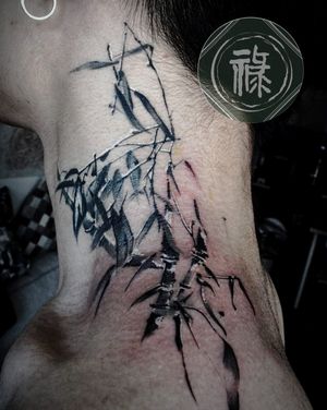 Bamboo ink wash tattoo