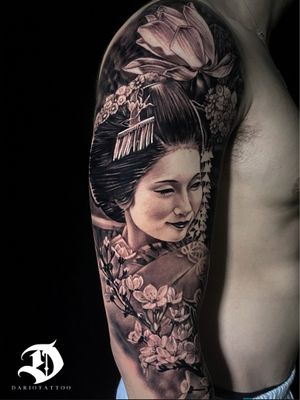 Custom geisha portrait Done by @dariotattooarte ——————————————— @monarchtatsupplies @Skintattoocream @tattoodo #dariotattooarte #dariotattoo #womantattoo #geisha #bng #sydney #graywash #custom #fkirons #skinartist #blackandgrey #details #tattooist #inkedmag #tattoosydney #totaltattoo #bnginksociety #inked #inksav #tattoorealistic #photorealism #tattoogeisha