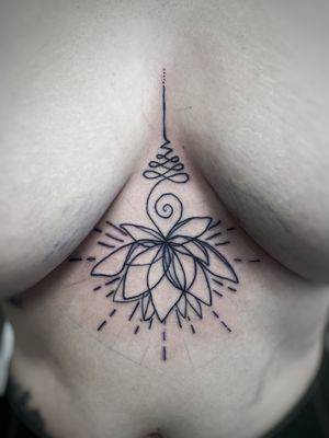 Lotus sternum tattoo! 