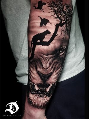 Custom Lion piece Done by @dariotattooarte ——————————————— @monarchtatsupplies @Skintattoocream @tattoodo #dariotattooarte #dariotattoo #liontattoo #lion #bng #sydney #graywash #custom #fkirons #skinartist #blackandgrey #details #tattooist #inkedmag #tattoosydney #totaltattoo #bnginksociety #inked #inksav #tattoorealistic #photorealism #tattooleon #leon