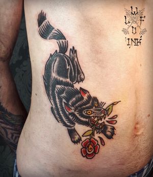 Crawling Wolf Tattoo by Elena Wolf