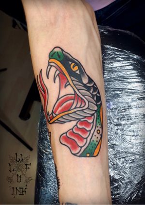 Snake Head Tattoo by Elena Wolf