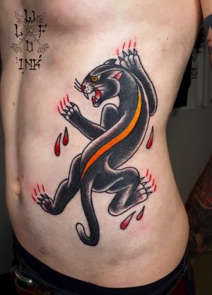 Crawling Panther Tattoo by Elena Wolf