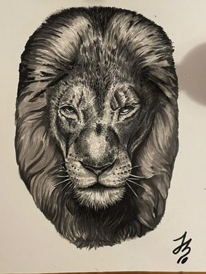 Lion drawing while in lockdown