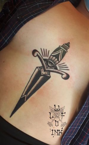 Dagger Tattoo by Elena Wolf