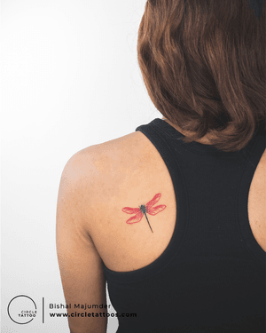 Dragonfly Tattoo by Bishal Majumder at Circle Tattoo