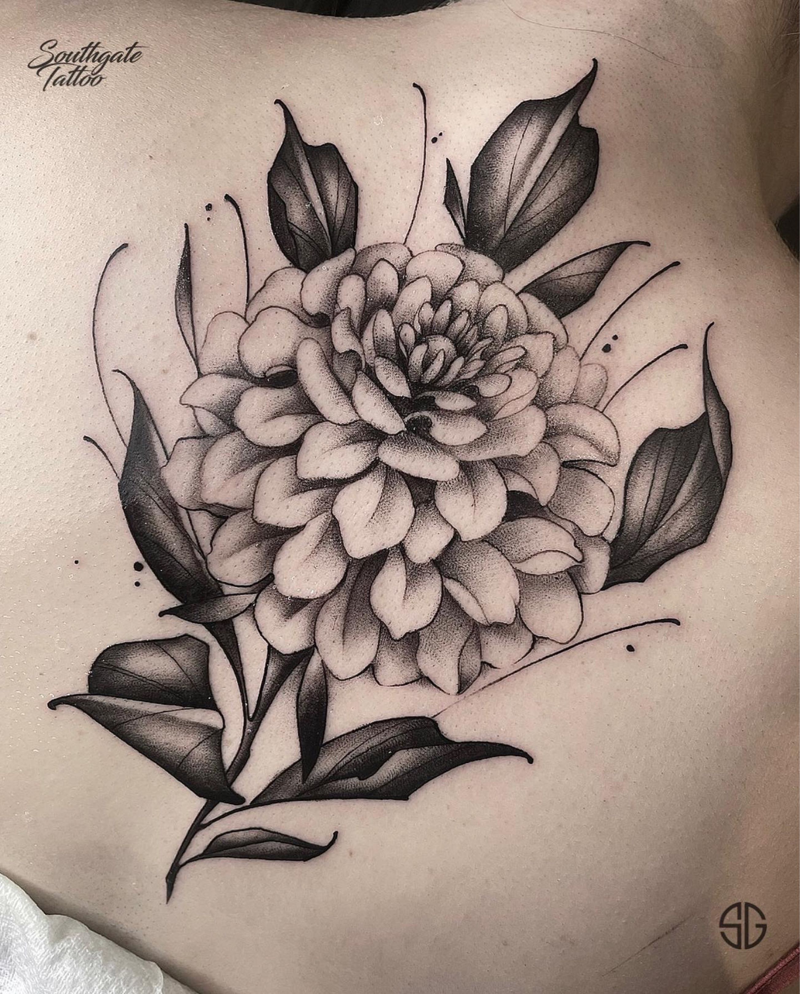 Small Dahlia Flower Tattoo | TikTok