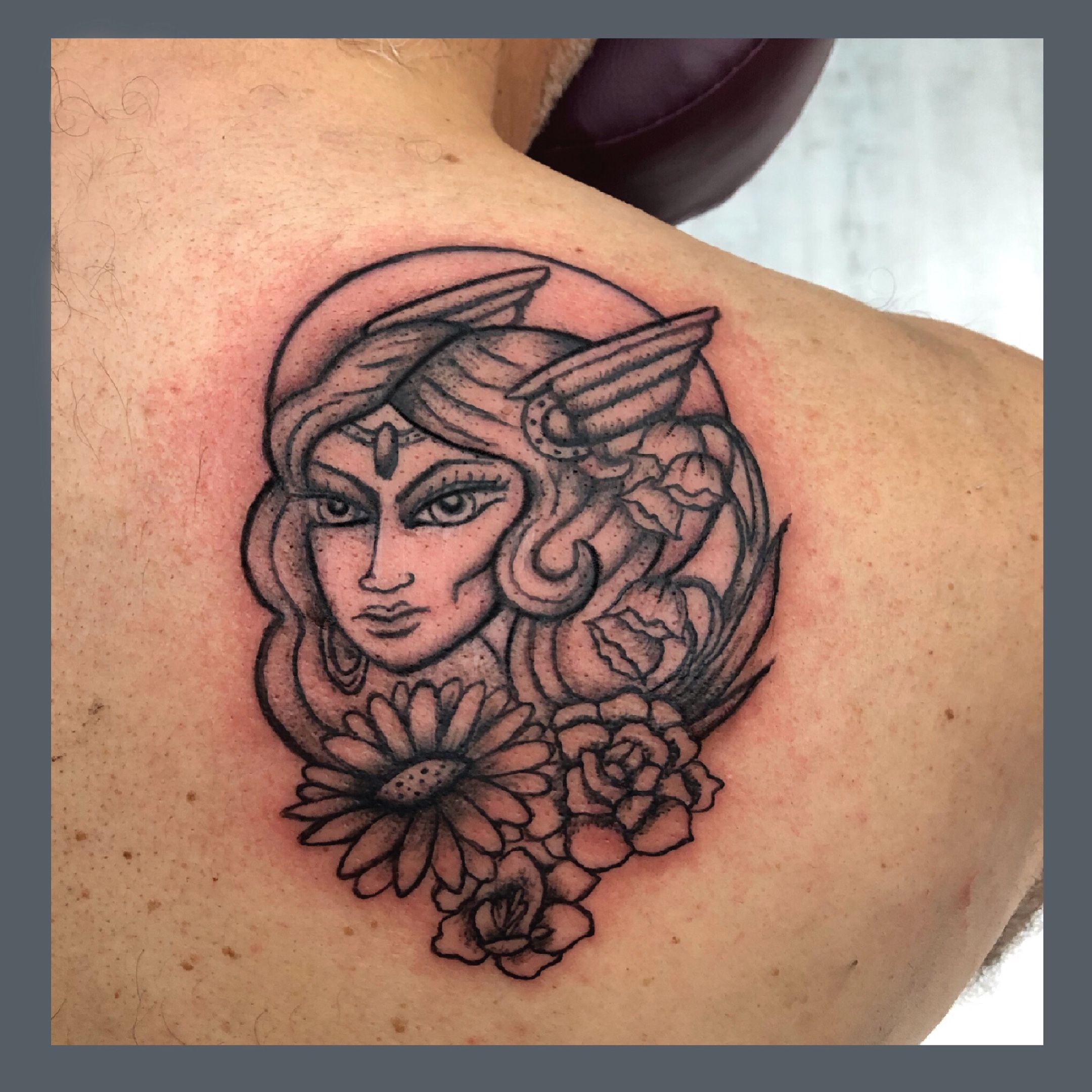 Hecate, the Greek goddess of witchcraft done by Marc at Campus Ink in  Madison, WI : r/tattoos