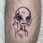 Alien tattoo #graphic #graphictattoo #alientattoo #ignorant #ignoranttattoo #amsterdamtattoo 