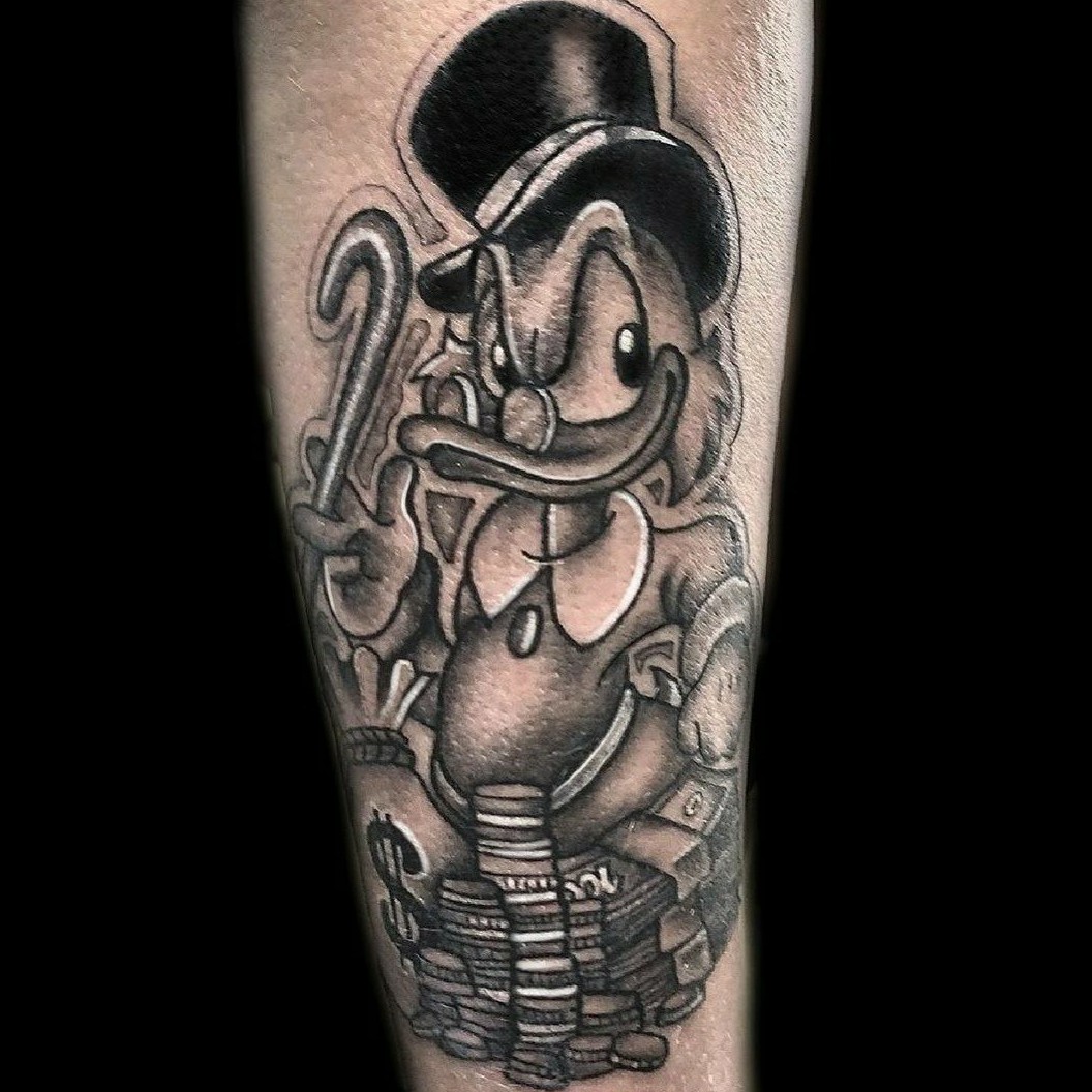 Color Bad Donald Duck Tattoo - Love n Hate