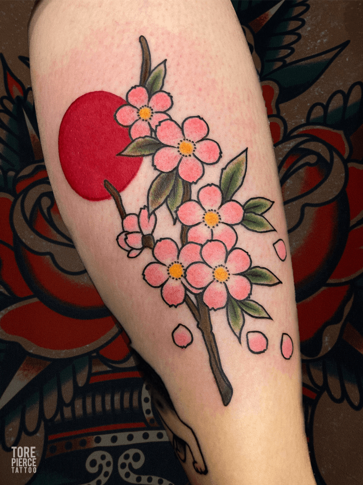 Cherry Blossom Forearm Tattoo
