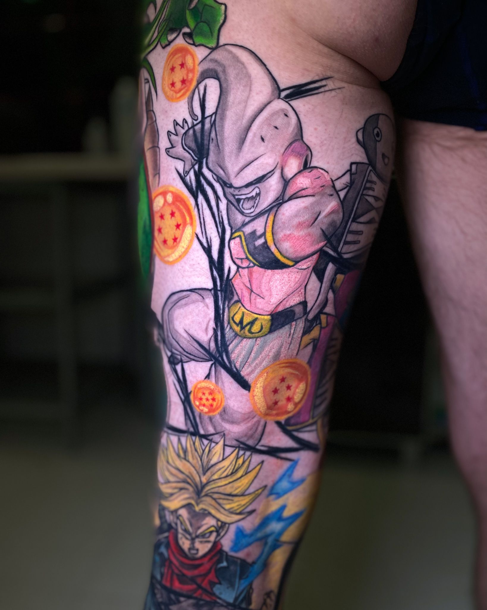 Start of a full naruto leg sleeve  DnA Tattoo Studio  Facebook