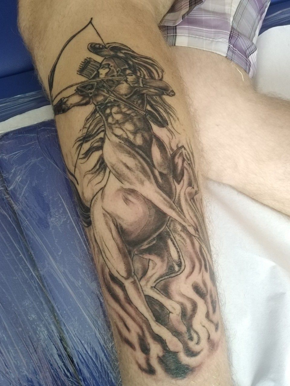 Pin by Daniel Carvello on The best Blackandgrey | Sagittarius tattoo designs,  Archer tattoo, Upper arm tattoos for guys