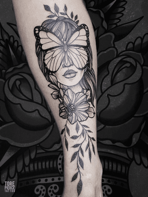 Floral & Butterfly Tattoo