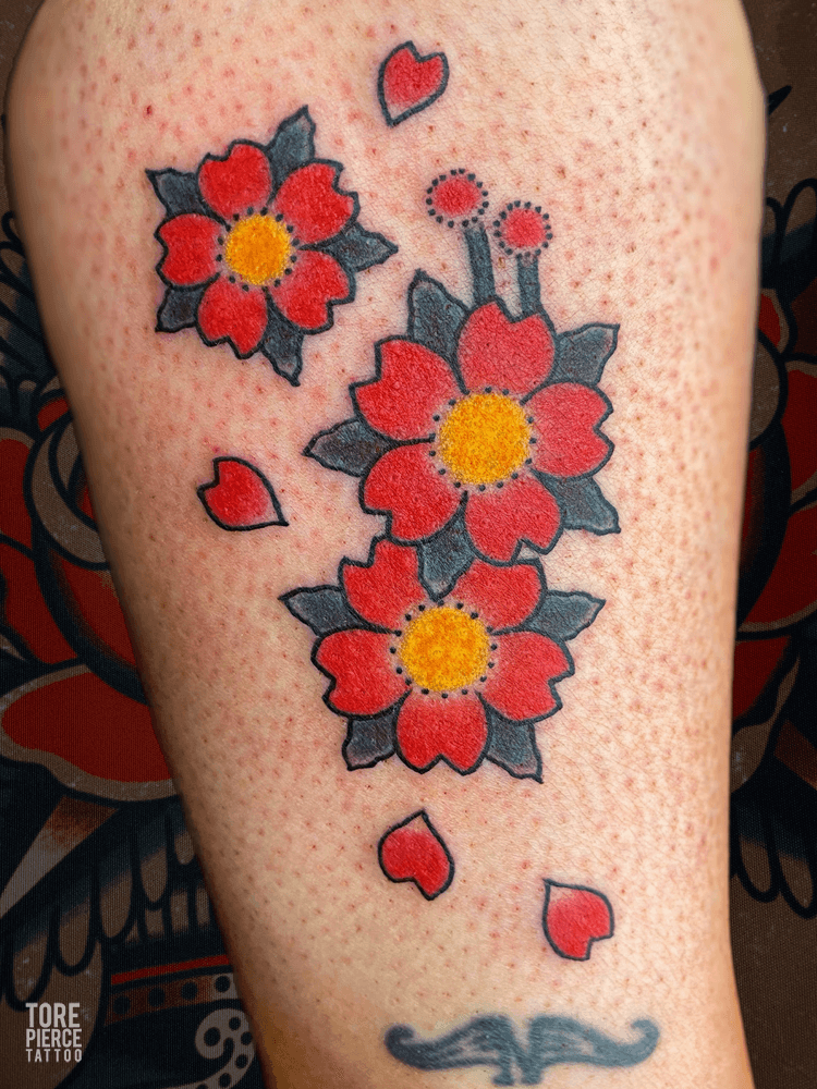 watercolor cherry blossom tattoo | Deanna Wardin | Flickr