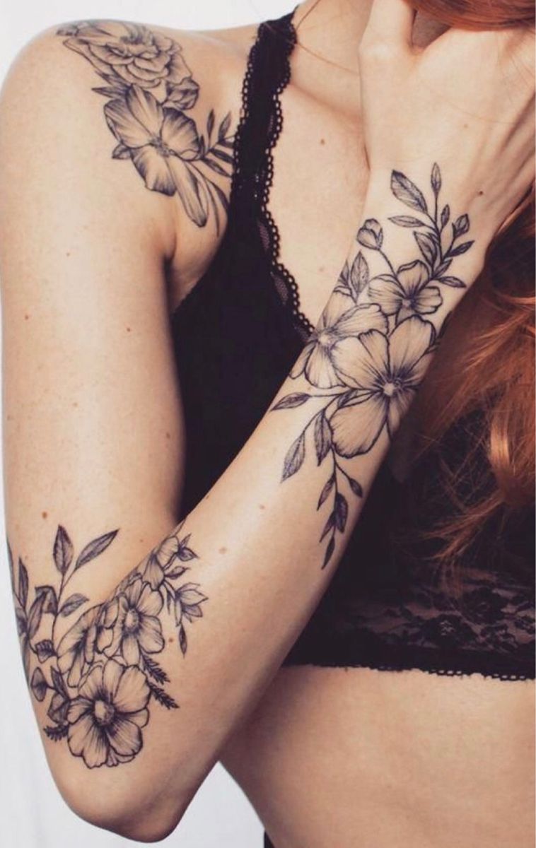 Tattoo uploaded by Brittney S. • Flower vine wrapping around and up the