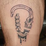 Abseiling themed tattoo 