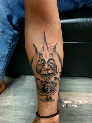 Aghori sadhu Tattoo portrait | customized design | done at TattooLord studio 9716386670