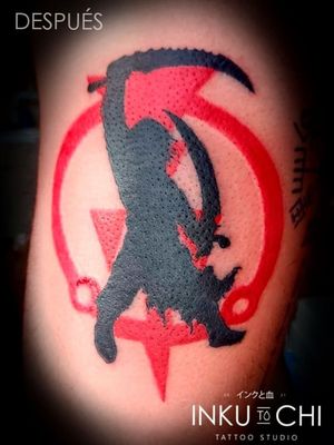 After!!! Rediseño y retoque de color de tatuaje!!! #inkutochi #tattoostudio #tattoos #tatuajes #santamartatattoo #blackink #princeofpersiawarriorwithin #geektattoo #retouchtattoo