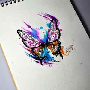 #borboletatattoo #butterflytattoo #borboleta #butterfly #thiagopadovani #watercolortattoo #aquarelatattoo 