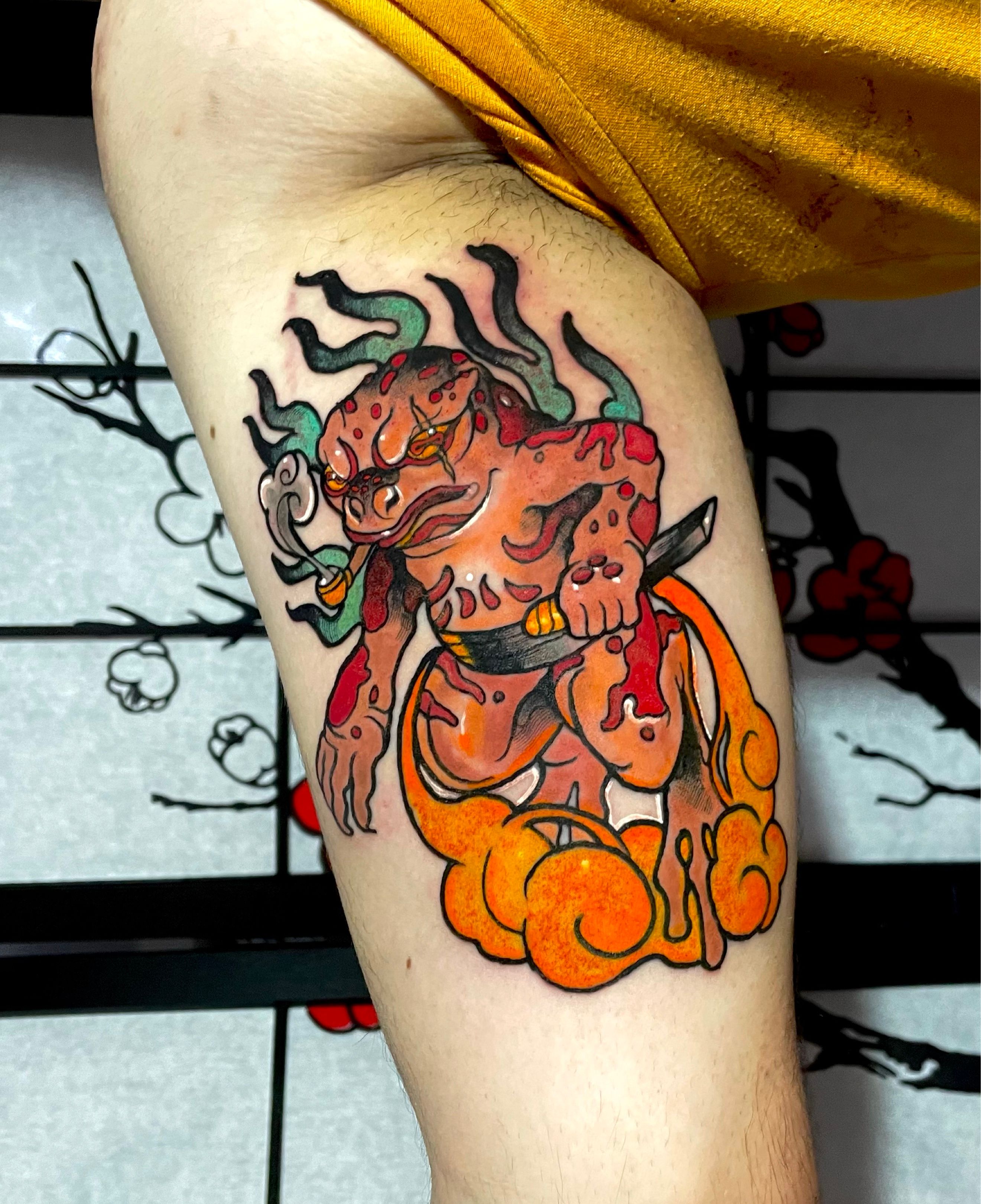 Wicked Traditional American Style Animé Tattoos By Adam Perjatel • Tattoodo