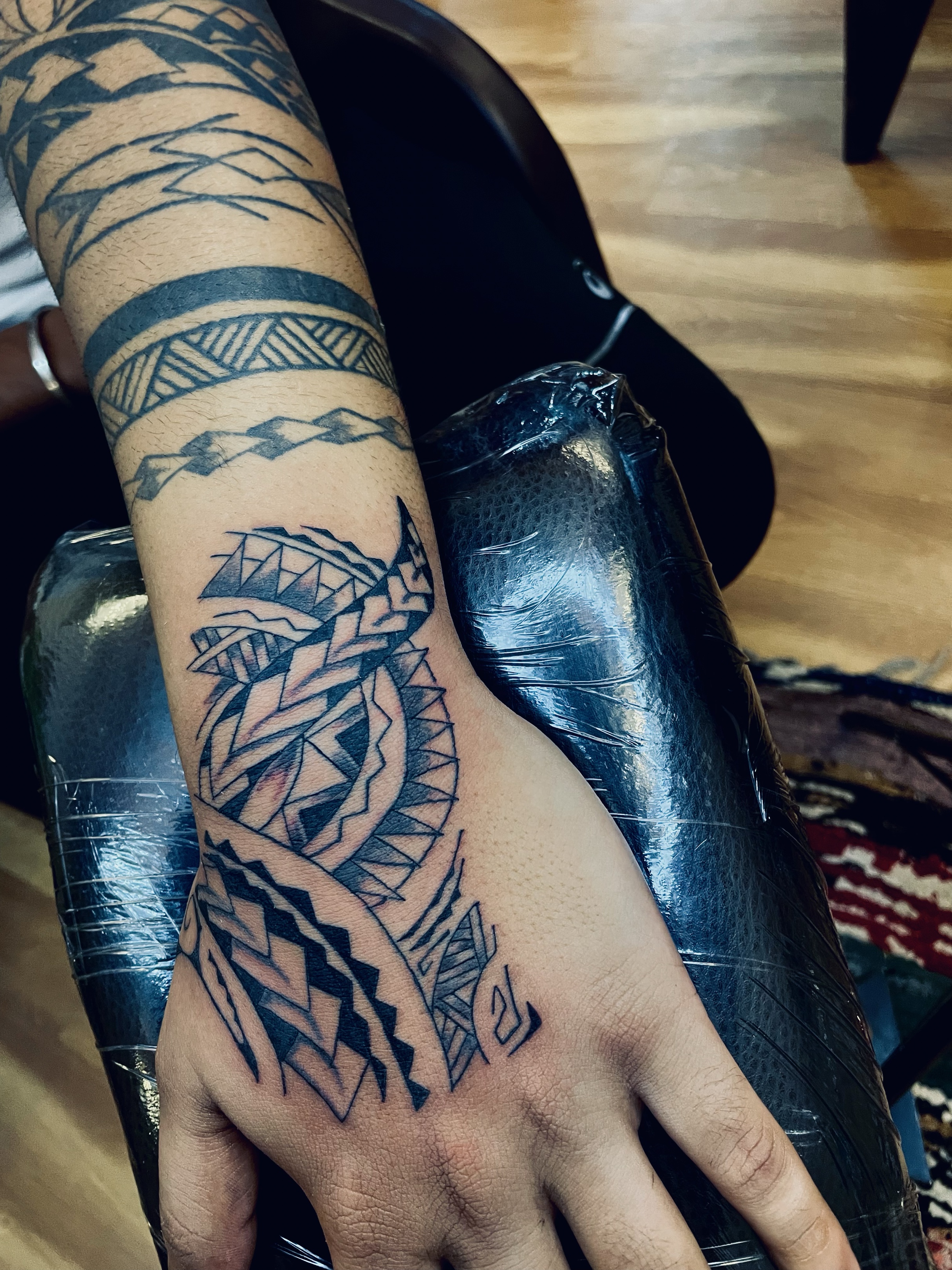 10hrs Permanent Full Hand Polynesian Tattoo