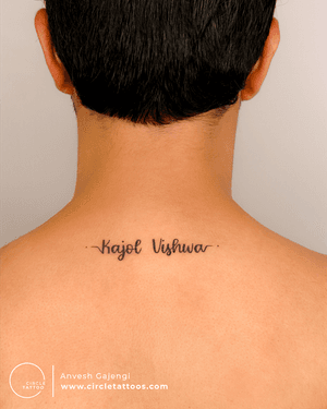 Script Tattoo by Anvesh Gajengi at Circle Tattoo