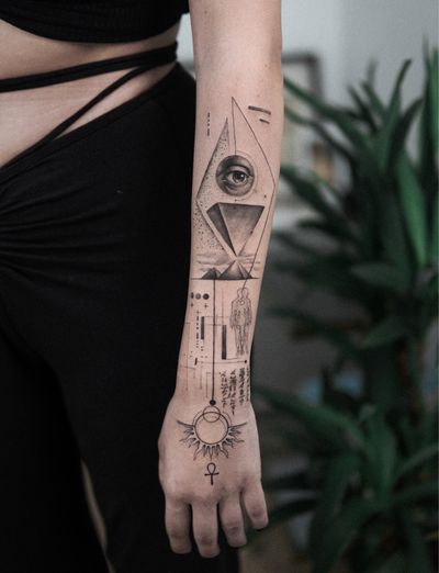 Ancient Egypt • • • #art #composition #bodyart #esquisse #blackandgreytattoo #black #ink #inkstinctsubmission ##blackwork #tatts #inkedmag#tattooist #artist #sametyamantattoos #tattoodo #design 