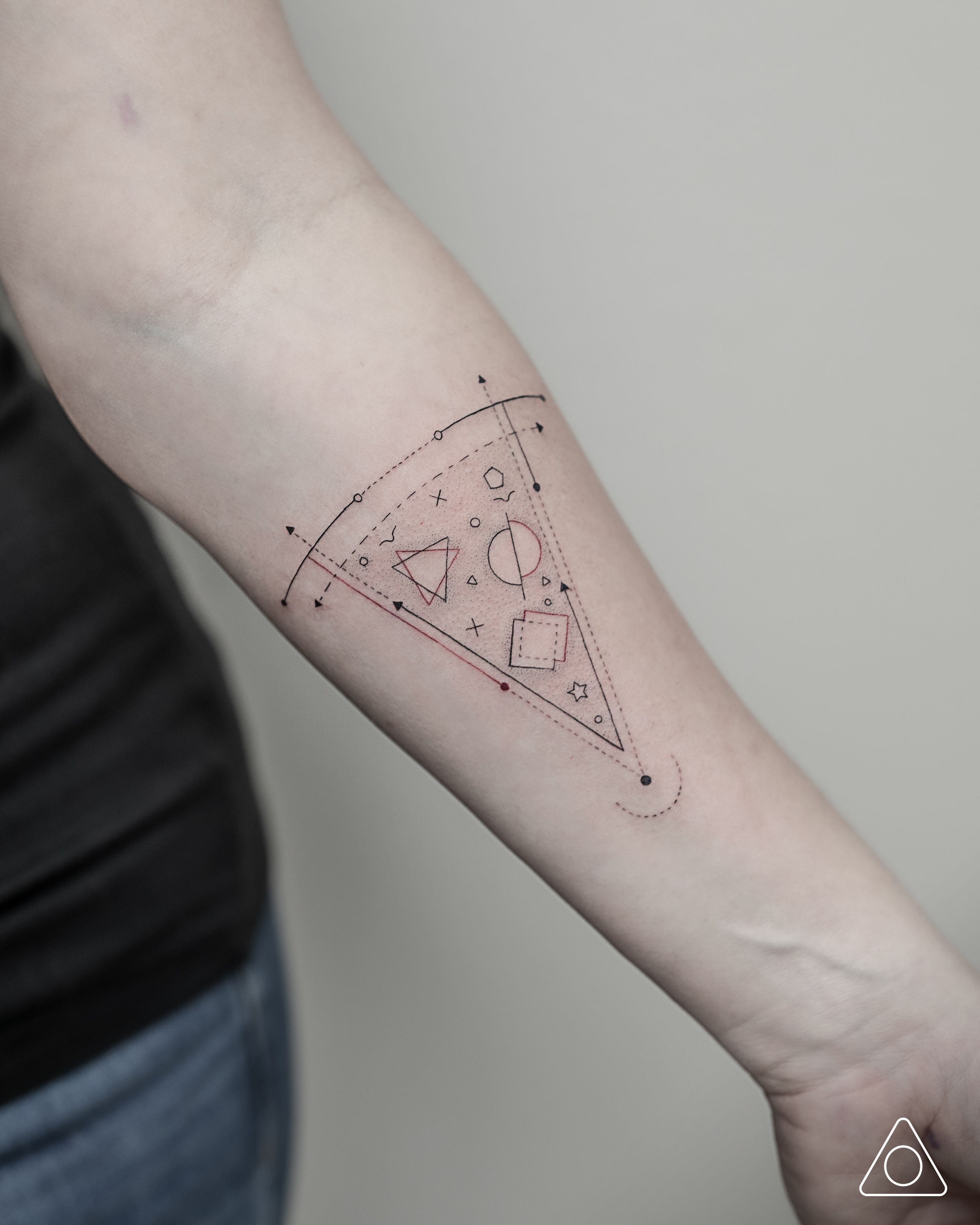 tattoo of a slice of pizza made out of lava with rock | Stable Diffusion