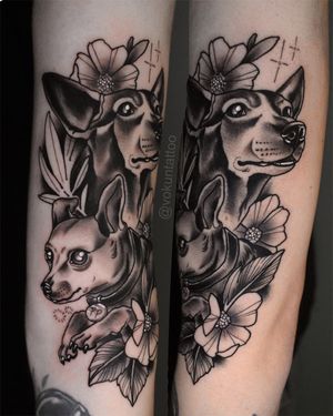 Dogs Tattoo by @vokuntattoo