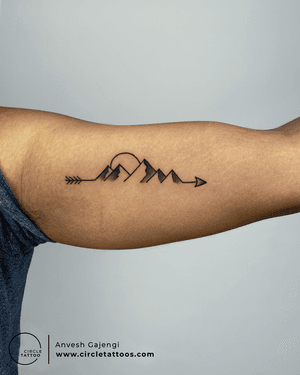 Mountain Tattoo by Anvesh Gajengi at Circle Tattoo.
