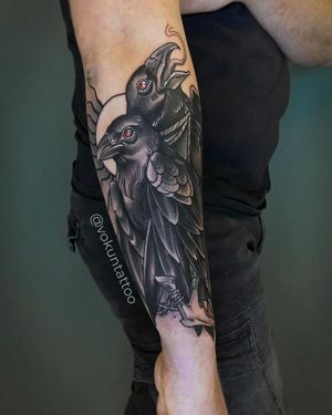 Crows by @vokuntattoo