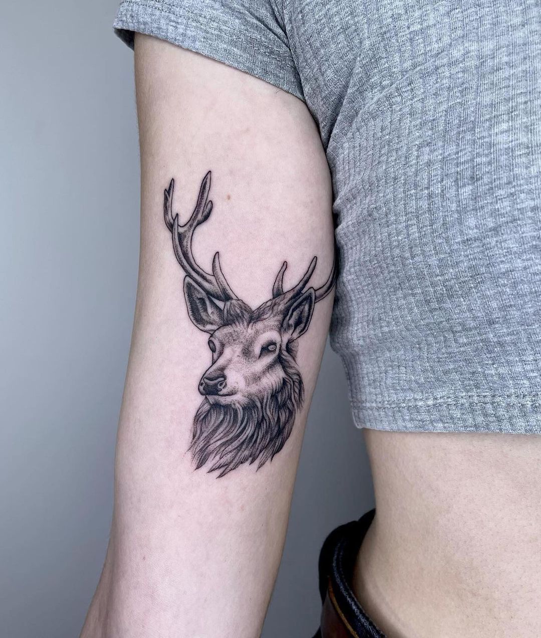 Pin by Richard Gubicskó on szarvas | Deer head tattoo, Antler tattoos, Stag  tattoo design